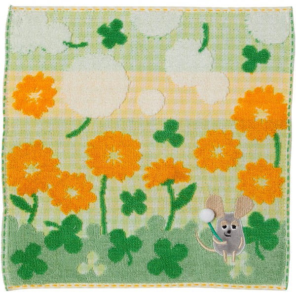 Hayashi PL203300 Towel Handkerchief, Multicolor, Approx. 9.8 x 9.8 inches (25 x 25 cm), Leo Leoni, Frederick Dandelion