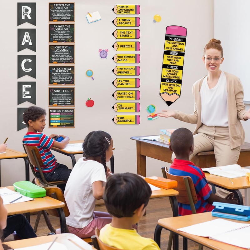 Pasimy Races Writing Strategy Bulletin Board Set Writing Process Posters