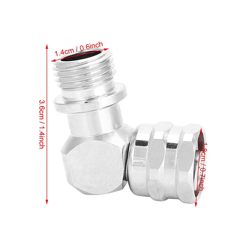 110 Degree Chrome Plated Brass Regulator Swivel Adapter Connector for