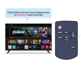 TCNOUMT N2QAYC000102 Remote Control Compatible for Panasonic Home Theater System SCHTB8 SC-HTB8-P SC-HTB8-GN SC-HTB8EG-K SC-HTB8-EB SC-HTB8-EG SC-HTB8EBK Soundbar Remote Controller Replacement