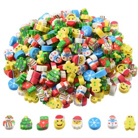 HILAZA 320pcs Mini Christmas Erasers for Kids Bulk, Cute Small Santa Snowflakes Erasers for Christmas Party Favors Goodie Bags Stuffers Stocking Stuffers Holiday Gifts Classroom Rewards