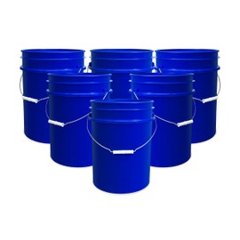 ePackageSupply 5 Gallon Bucket Only, Made in USA, Food Grade, Durable 90 Mil All Purpose Pail, Contains No BPA Plastic, Premium HPDE, Lids Not Included (Blue, 6)