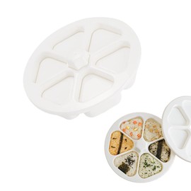 Liroyal Rice Ball Maker, Rice Ball Maker, 6 Holes, Triangle Sushi Mold Kit, Easy and Convenient for Kids, Bento Box, Rice Ball Maker, Restaurants, Commercial Use, Kitchen Utensils