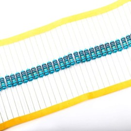 HeyNana 50pcs 1/4W (0.25W) 22Ω Ohm Metal Film Fixed Resistor 0.01 ±1% Tolerance Through Bore Resistors Current Limiting Resistor