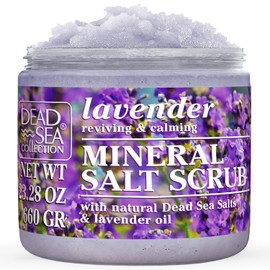 Dead Sea Collection Lavender Salt Scrub – Exfoliating Body Scrub for Women – Moisturizing and Nourishing Skin – with Pure Oils and Dead Sea Minerals (23.28 Oz)