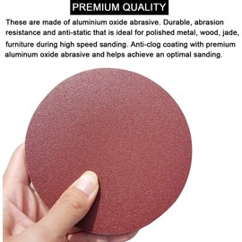 60 PCS 5" PSA Sanding Discs-10 Each of 80, 100, 120, 180,240, 400 Grit - 5 Inch Self Adhesive Stickyback Sandpaper Discs for DA Sander, Sand Automotive Car Paint, Woodworking Wood, Metal