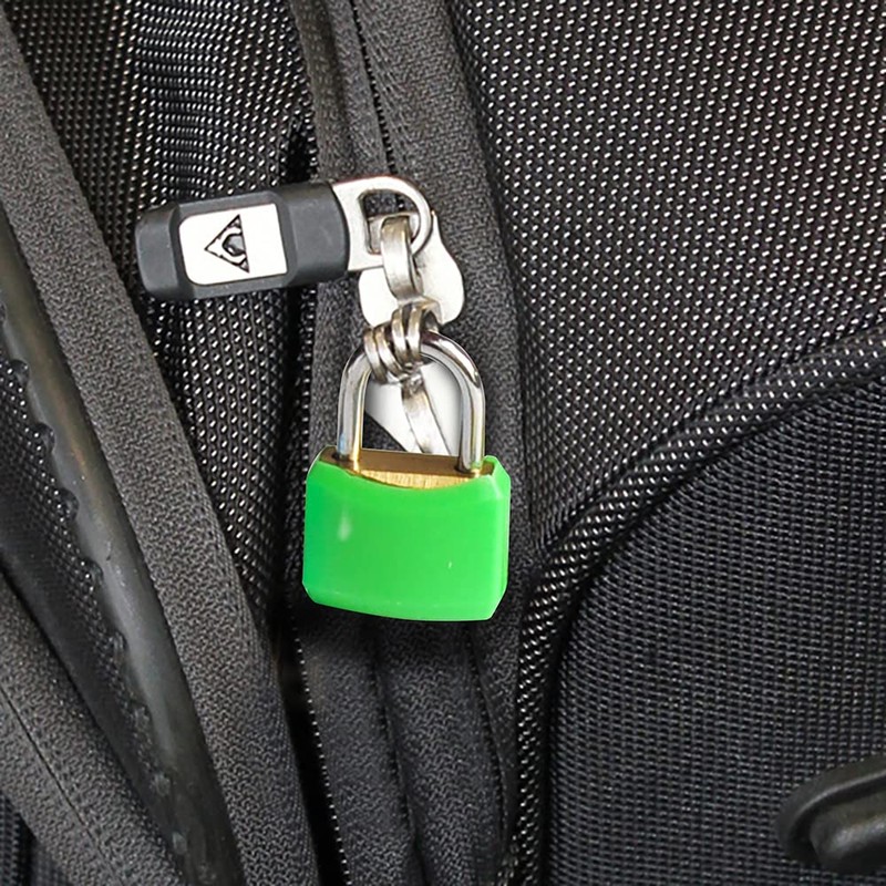 Dekton DT71060 4PC Set 20MM ABS Covered Solid Brass Padlocks,