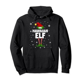 Hawaiian Elf Group Matching Family Outfit Costume Christmas Pullover Hoodie