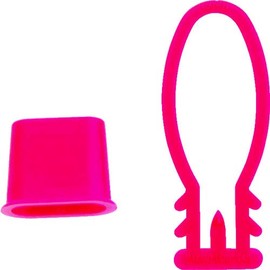 TRUSCO BET-R-10 Mandarin Orange Net Fasteners, Red, Pack of 10