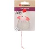 Flamingo Cat Toy Lovu Mouse - Beige, 9.5 × 5.5