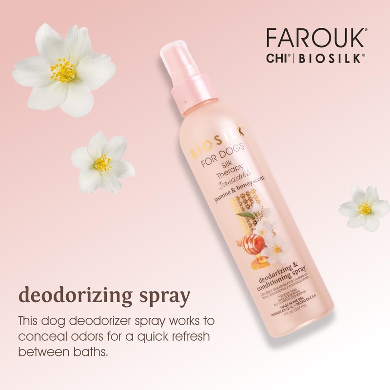 BioSilk for Dogs Silk Therapy Irresistible Deodorizing and Conditioning Spray,