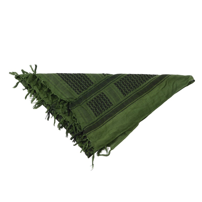 Scarf Head Wrap Breathable Kerchief Comfortable Shawl Green with Tassels