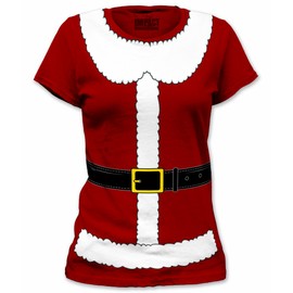 Mrs. Santa Claus Suit Junior's Costume T Shirt - XX-Large Cardinal