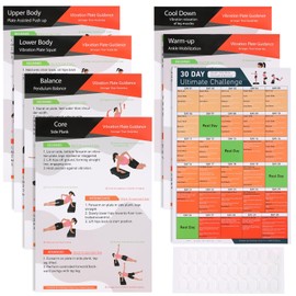 Yumxio Laminated Vibration Plate Poster -6 Workout Guidance with 30-Day Workout Planner & Body Zone Chart | Beginner to Advanced Guide for Home Gym | Waterproof Exercise Poster (14"x9.5")