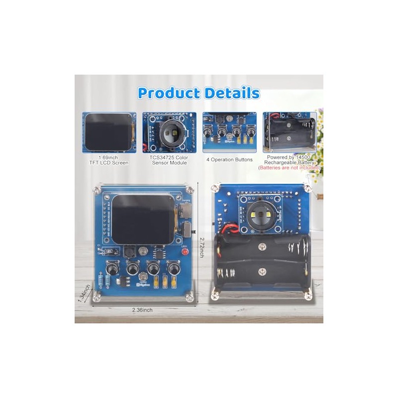 DIY Color Recognition Soldering Kit with TCS34725 Sensor, STEM Electronics