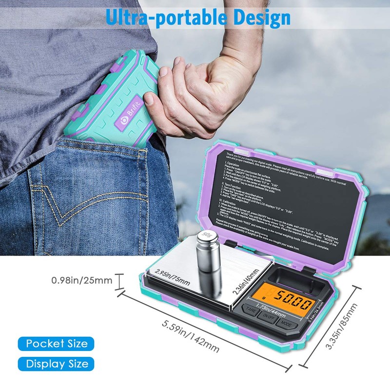 (Upgradaed) AMIR Digital Mini Scale, 200g /0.01g Pocket Scale, 50g