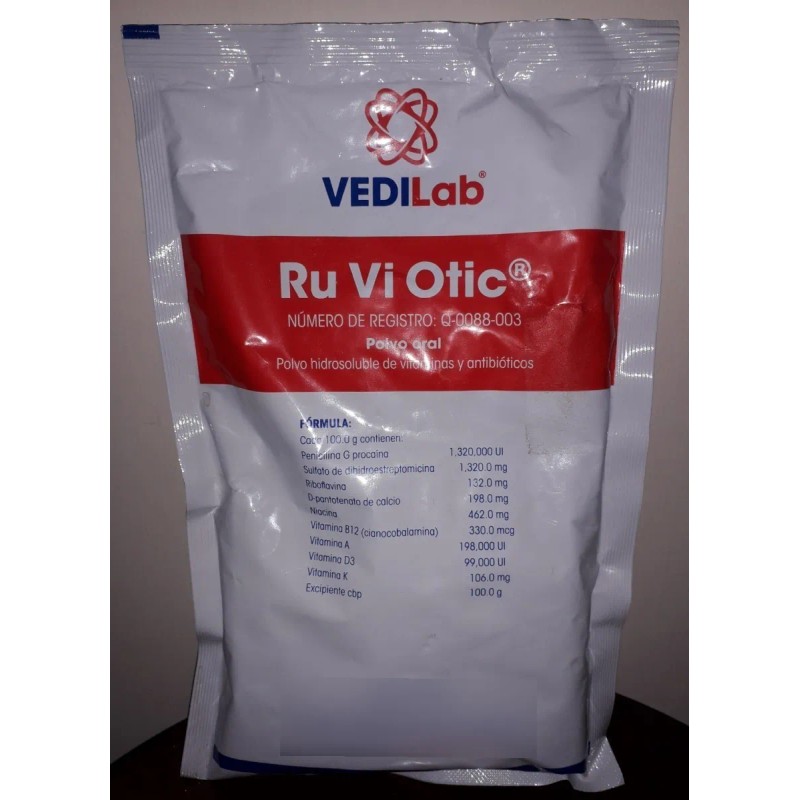 Ruviotic Vitaminas Para Aves. Multivitaminico Y Antibiotico. (Usado)