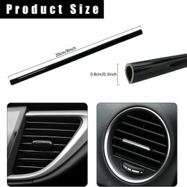 VICDUEKG Pack of 10 Car Air Vent Decoration, 20 cm Car Styling Trim DIY Ventilation Grille Interior Strips, Car Accessories Interior for Most Air Vents (Black)