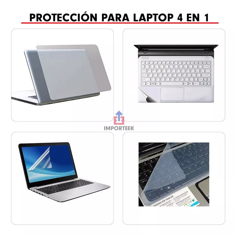 Importeek Kit Protector Mica Pantalla Laptop Teclado 15.6 Pulgadas