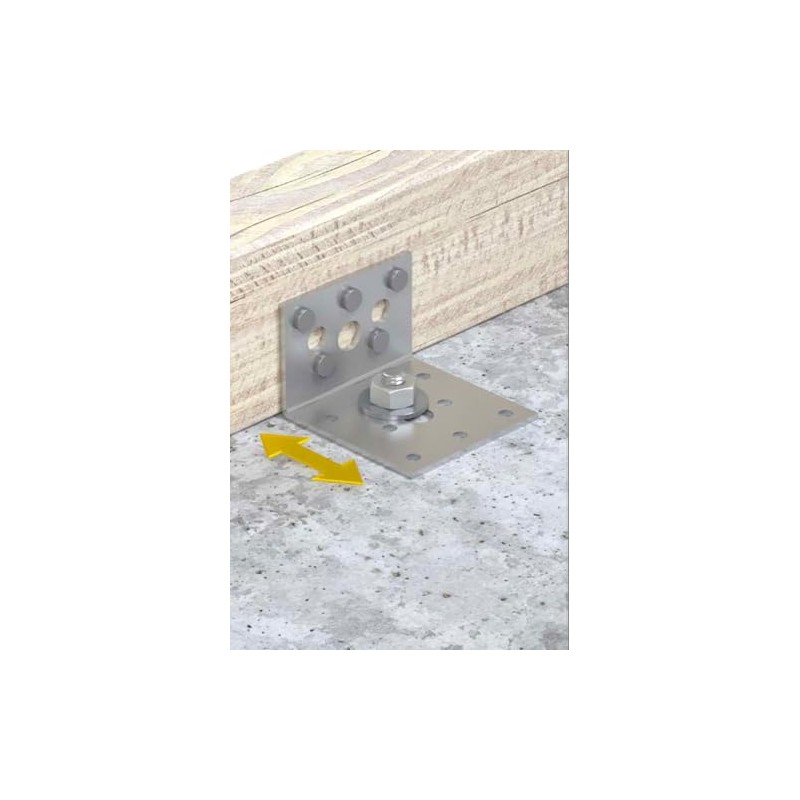 60mm x 40mm x 60mm Galvanised Adjustable Angle Brackets for