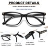 Kafirlo 3 Pack Square Reading Glasses for Men and Women,