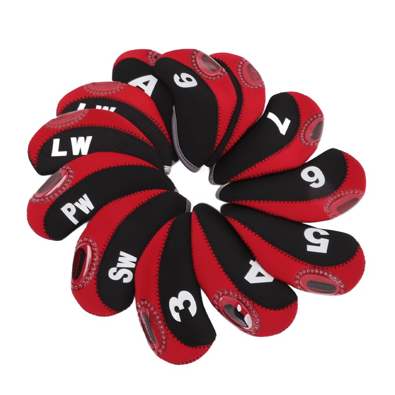 12 Pcs Golf Iron Head Cover Set Club Headcover Set