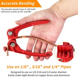 MuHize 25 ft 3/16" Copper Coated Brake Line Kit (Includes 16 Fittings and 4 Unions Brake Line Fittings) with Tube Bender and Brake Line Double & Single Flaring Tool Kit