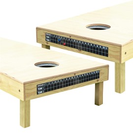 Barcaloo Cornhole Scoreboard Metal Decal with Magnetic Score Keepers for Corn Hole Boards - Black 2 Pack, Easy to Use Score Tracker, Magnetic Cornhole Scoreboard Metal Decal