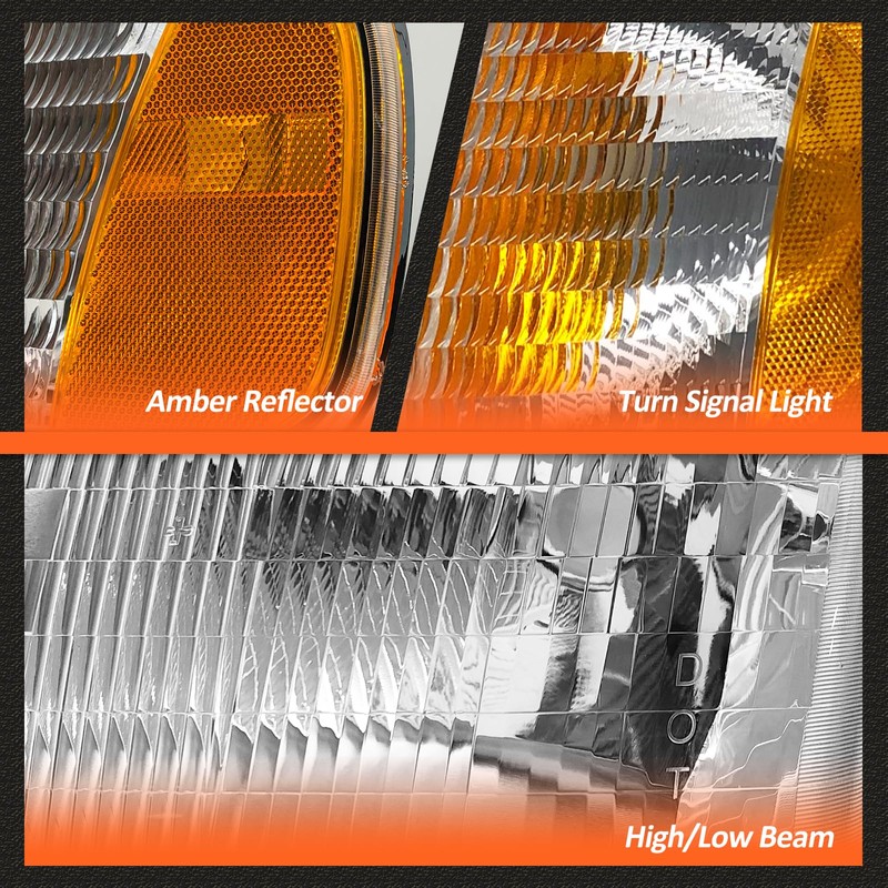 for 1997-2003 Ford Headlights Assembly Compatible with 1997-2003 F150/ 1998-1999