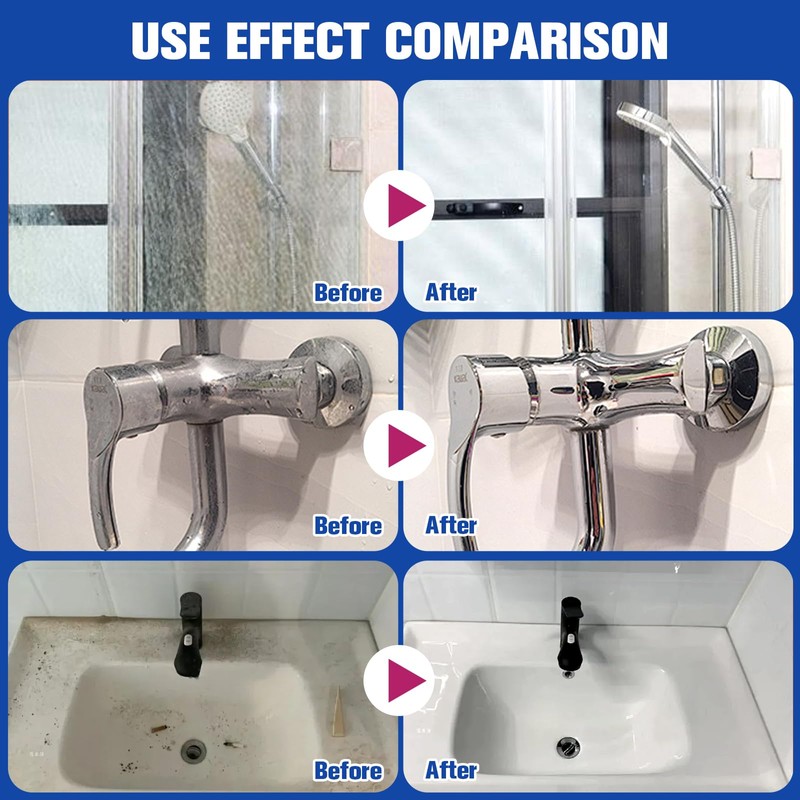 LinTsing Bathroom Descaler Spray, 2 PCS Stubborn Stains Cleaner, Bathroom