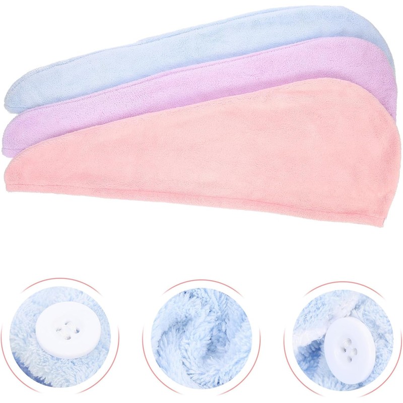 Toalla de Microfibra Superabsorbente para Secar el Cabello Húmedo, Pack