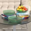 Minekkyes 4-Pack Plastic Decorative Fruit Bowl, Modern Serving Bowl for