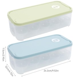 2 Pieces Egg Boxes with Lid for 10 Eggs, Egg Trays Egg Storage for Kitchen Fridge