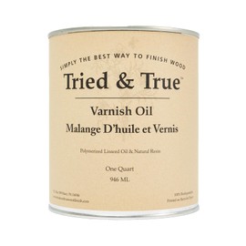 Tried & True Superior Varnish Oil Wood Finish, Quart - Natural Pine Resin & Linseed Oil, Ideal for Interior Furniture, Tables, Countertops - Non-Toxic, Scratch Resistant & Durable