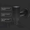Bathroom Tap, Black Single Cold Water Tap, with Square Handle,