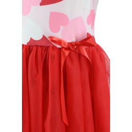 Unique Baby Girls Sleeveless Valentines Day Hearts Dress Outfits for Girl Toddler and Big Kids (4Y, Floating Hearts)