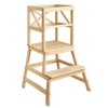 Toddler Tower,Kitchen Step Stool with CPC Certification,Sliding Anti-Fall Safety Bar,Solid