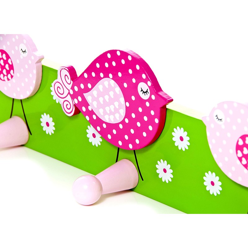 Mousehouse Gifts Pink Bird Coat Hook Wall Hook for Girls