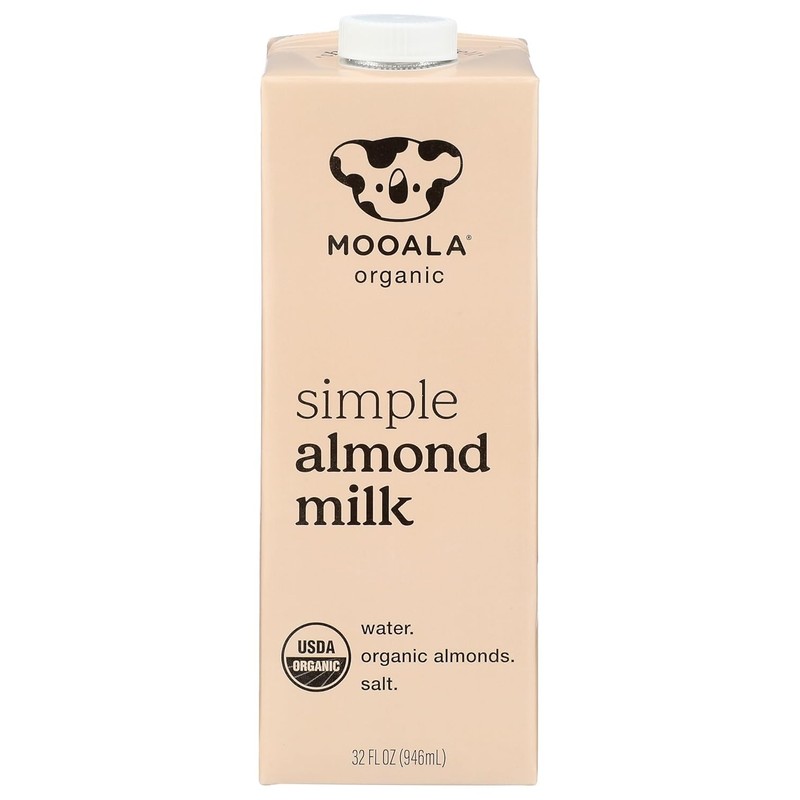 Mooala Organic Simple Almond Milk, 32oz - 3 Ingredient, Shelf