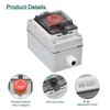 sourcing map IP67 Push Button Box ABS E Stop Button