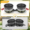 2 Burner Camping Stove,20000 BTU Foldable Propane Camp Stove with