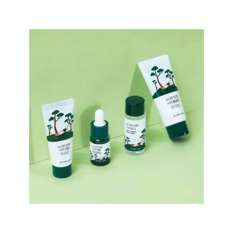 Round Lab Pine Calming Cica Trial Kit Mini Skincare Kit