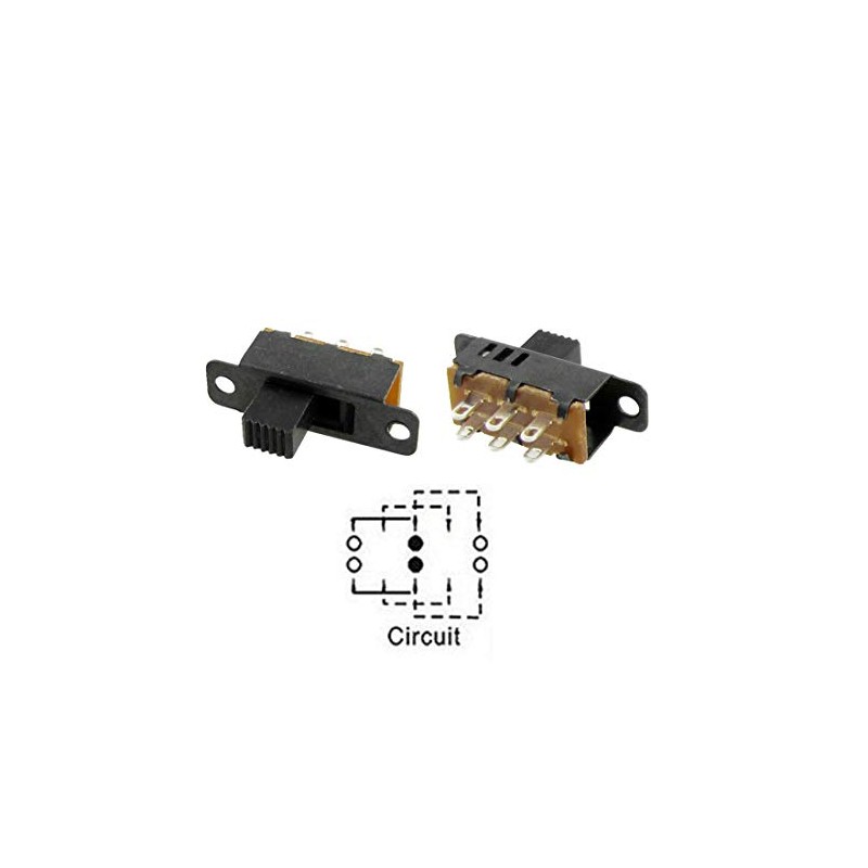 uxcell 10 Pcs High Knob 6 Pin 3 Position DPDT