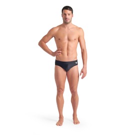 Arena Men's Graphic Swim Briefs, Black-White, 46