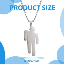 RAMGLYO 1 Pcs Stainless Steel Pendant Necklace Villain Necklace Stainless Steel Couple Pendant Necklace