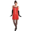 Adult Ruby Flapper Costume, Small - Medium, 1 Pc