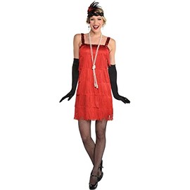 Adult Ruby Flapper Costume, Small - Medium, 1 Pc