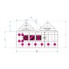 WBTY 45/60/90 Degree Double Strip Ruler, Double Strip Quilting Ruler,
