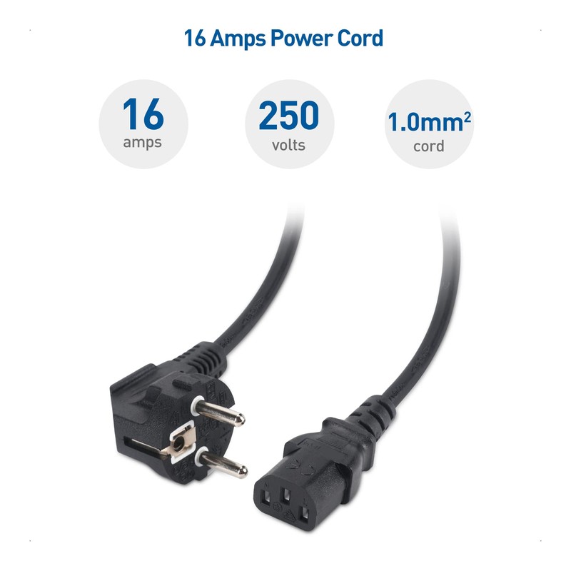 Cable Matters 2-Pack 3 Prong Cold Device Cables 2 m,