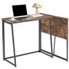 FurnitureR Folding Writing Desk, 31.5 Inches Foldable Home Office Desk,